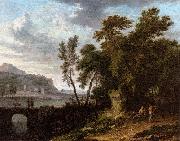 Jan van Huijsum Landscape with Ruin and Bridge Spain oil painting artist